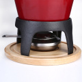 cast iron enamel cheese chinese fondue set